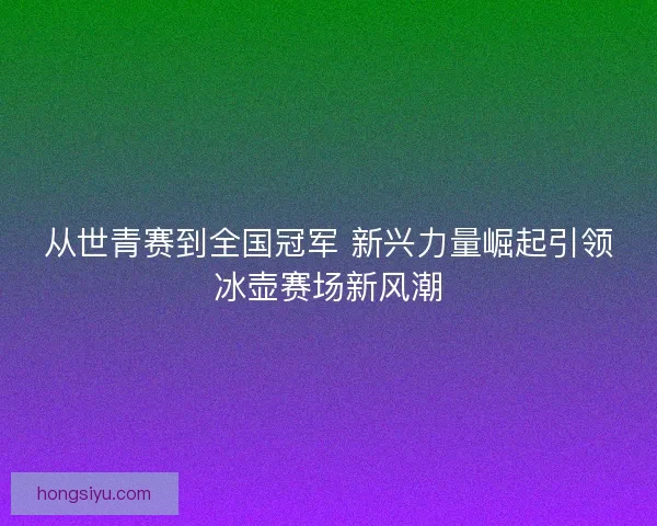 从世青赛到全国冠军 新兴力量崛起引领冰壶赛场新风潮